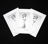 A Note Frome Peter (mono) - Handcrafted Notecards - pack of3 - dr19-0046